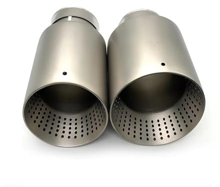 1 Stück 304 Edelstahl Matt Auto Auspuffanlage Spitze Für VW Für GTI Für MK7 Für Golf 7 Düse Einzelschalldämpferrohr Endschalldämpfer Auspuffendrohr(63MM IN 114MM OUT)