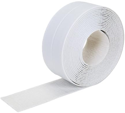 Cinta selladora - Cinta para calafatear para cocina y baño | Tira selladora adhesiva, Cintas de sellado de paredes, Sellador de masilla impermeable, Protector flexible de bordes de inodoro | Resistent