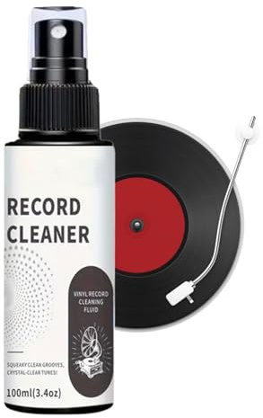 Kit per la pulizia dei dischi – Spray per la pulizia dei dischi in vinile da 100 ml con asciugamano | Soluzione per la cura per collezionisti appassionati professionisti uso studio LP manutenzione
