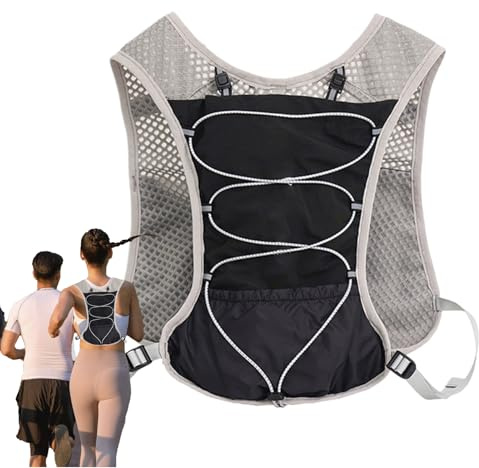 Chaleco de hidratación, mochila de hidratación en funcionamiento - 5L Hidratación reflectante chaleco de carreras,Equipo deportivo ajustable de secado para ciclismo, senderismo, sendero, la