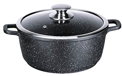 Casseruola in pentola di zuppa non antiaderente medica con copertura in vetro-40CM