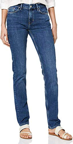 s.Oliver Damen 04.899.71 Straight Jeans, Blue sretched Deni, 34W / 32L