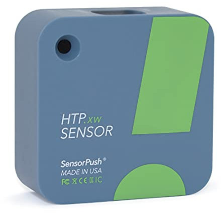 SensorPush HTP.xw Smart Temperature Sensor & Humidity Sensor - Bluetooth Thermometer, Barometer, & Hygrometer with App Monitoring - Premium Barometric Pressure Gauge, Temperature and Humidity Monitor