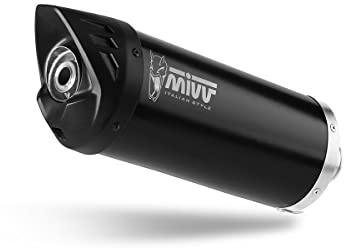 MIVV SLIP-ON STANDARD MOVER Edelstahl schwarz kompatibel mit KYMCO XCITING 400i S 400 ccm ab Bj. 19
