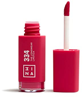 3INA MAKEUP - The Longwear Lipstick 334 - Labial Líquido Rosa vivo de Larga Duración con Acido Hialurónico para Hidratar los Labios - Barra de Labios Matte de Alta Pigmentación - Vegan - Cruelty Free