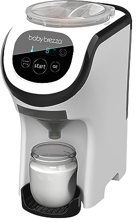Baby Brezza - Formula Pro Mini automatischer Flaschenzubereiter- dosiert und mischt heißes Wasser und Milchpulver auf Knopfdruck, weiß