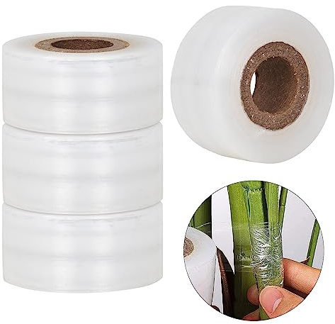 4 st 100 m x 3 cm tejp för ympning, film ympning, utdragbar film, biologiskt nedbrytbar transparent självhäftande fuktbarriär växter reparation tejp för fruktträd, Vivai