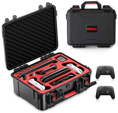 STARTRC GAMES Hard Carrying Case for Nintendo Switch 2, Waterproof Hard Travel Case for Nintendo Switch 2 Console, 2 Pro Controllers, 16 Game Cards and Other Accessories