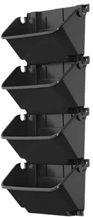 omiinitio Riego automático vertical Jardinera de pared de jardín Set de diseño que ahorra espacio para interiores y exteriores, plástico resistente a la intemperie para colgar en paredes