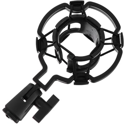 Toyvian Soporte de Plástico Antivibración para Micrófono de Condensador, Clip de Suspensión Ajustable, Accesorio para Grabación y Transmisión Profesional