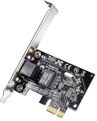 Cudy PE10 - Scheda di rete Gigabit PCI Express, 10/100/1000 Mbps RJ45 LAN, driver libero di Windows 10/8.1/8