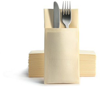 Alvotex Airlaid Cutlery Napkins 39 x 40 cm 50/1 Cream (278)