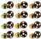 Canzoon Flangia 3 Fori 24Pcs Round Base Screw-in T-Nut M6 M8 M10 Dado At Dadi Flangiati Ferro Zincato Superficie Liscia T Dado Per Fissaggio Mobili Di Collegamento Flangia 3 Fori