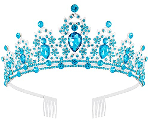 Didder Kristall-Tiaras für Frauen, Prinzessinnenkrone mit Kamm, Hochzeits-Tiaras und Kronen für Frauen, Tiaras für Mädchen, Geburtstagsparty, Haarschmuck, Braut, Stirnband, Braut für Abschlussball,