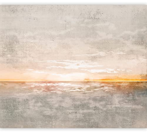 murando - Vlies Fototapete Landschaft 350x256cm Foto Tapete Wohnzimmer Vliestapete XXL Motivtapeten Bildtapete 3d Effekt Wand Dekoration - Betonoptik Meer Sonnenuntergang wie gemalt c-A-10044-a-a