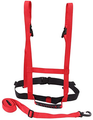 ANKROYU Kinder Ski Trainingsgürtel, Kinder Ski Gurt, Kinder Ski Schultergurt, Verstellbarer Ski Trainingsgürtel aus Nylon Kunststoff(Orange)