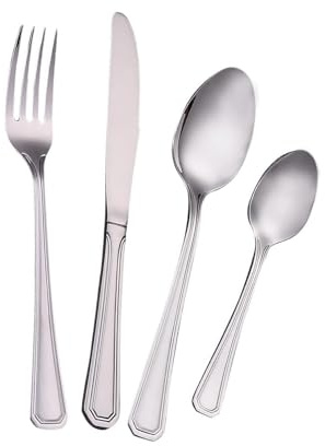 Royalford Stainless Steel Cutlery Set, 16 Piece Mirror Finish Stainless Steel Cutlery Set with 4Pc Tea Spoon, 4Pc Table Spoon, 4 Pc Fork & 4 Pc Knife | Dishwasher Safe & Easy Clean |Set for 4 People