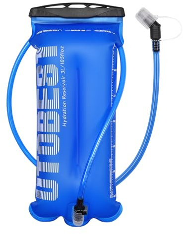UTOBEST Hydreringsbladder, livsmedelsgodkänd TPU-material vattenbehållare BPA-fri, ingen lukt av plast, läckagesäker militär vattenflaska för löpning vandring cykling camping, stor kapacitet 3 L