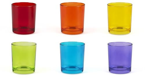 Excelsa Marrakech Set 6 Bicchieri Acqua, Vetro, Capacità 260 ml, Multicolore