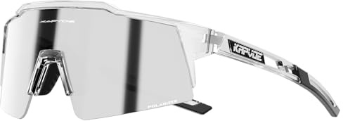 KAPVOE Polarisierte Fahrradbrille für Herren Damen, TR90 Sportsonnenbrille mit UV400 und verstellbaren Nasenpads für Rennrad, MTB, Gravel & Laufen, K9023