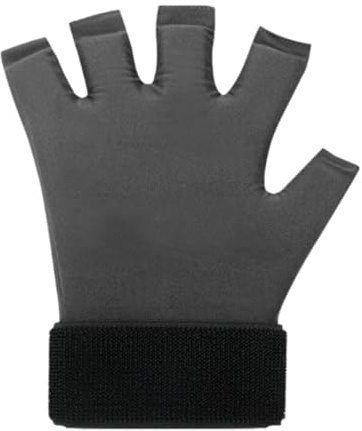 Ysyqkn Guanto Caldo/freddo, Guanto Impacco di Ghiaccio, Borsa Del Ghiaccio Riutilizzabile con Cinturino Regolabile per Mano E Polso, Nero, Taglia unica bambino