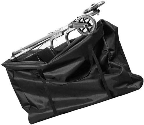 Robuste Aufbewahrungstasche für zusammenklappbaren Longue-Stuhl, leichter Transportstuhl, zusammenklappbarer Rollator, langlebige und geräumige Aufbewahrungstasche (107 x 22 x 71 cm) (Schwarzgrau)