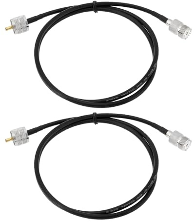 OTOTEC 2 Pezzi Cavo Coassiale RG58 UHF PL259 Cavo Di Prolunga Maschio-femmina Per Analizzatore Di Antenna Radio Amatoriale CB 1 M 16 AWG 50 Ohm