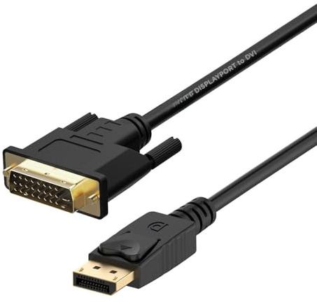 VoltShine Cavo convertitore DisplayPort maschio a DVI maschio, 2,0 m, ideale per collegare dispositivi video ed espandere display.