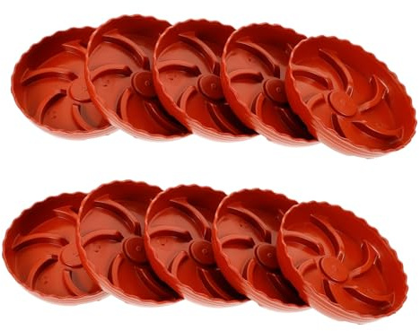 UKCOCO 10 Pièces Plateau de Fleurs Plastique Bac pour Plantes Intérieur Support Rond pour Pots de Bonsai Assiette Épaissie pour Fleurs Plantes Pottées