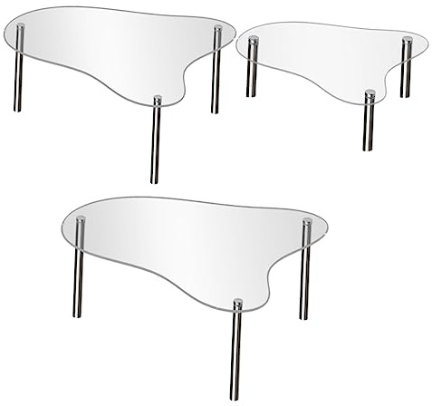 GRIRIW 3 pezzi Espositore Acrilico per Torte Trasparente Stand per Dolci Cupcake e Muffin per Feste Matrimoni e Compleanni Supporto Resistente e Multiuso
