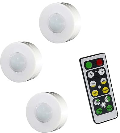 HEATSHAKING Luz Led Para Gabinete Inalámbrica Remota Brillo Ajustable, Luz Cálida, Toque Táctil, Juego De 2 Unidades Para Armarios Interiores y Espacios Nocturnos