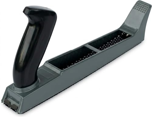 Plasterboard Planer, 250 mm, Metal, Drywall Rasp, Rigypsum Planer, Surform Planer, Block Plane for Plasterboard with Ergonomic Handle and Interchangeable Blade