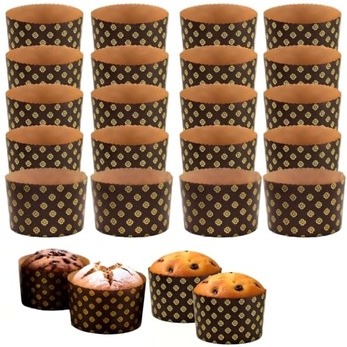 25 pièces Moule en papier pour pain de Pâques | Formes à Pain de Pâques, Utilisable au four et au micro-ondes i (Modèle marron)