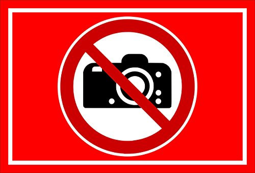 Melis-Folienwerkstatt Schild - Fotografieren verboten - 15x10cm - Bohrlöcher - 3mm Aluverbund – S00355-032-D 20 VAR