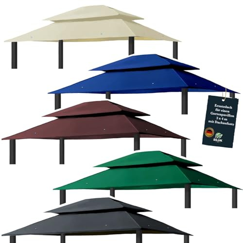 freigarten.de reservdelstakt för Pavillon 3 x 4 meter vattentätt material: Panama PCV Soft 370 g/m² extra stark modell 7 3x4 Marinblå
