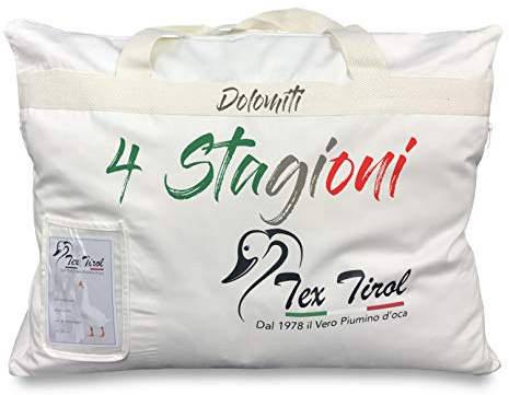 PIUMINO oca TEX TIROL © DOLOMITI 4 stagioni 50% PIUMINO OCA / 50% PIUMA OCA tutte le misure - 1 PIAZZA E MEZZA CM. 200X200