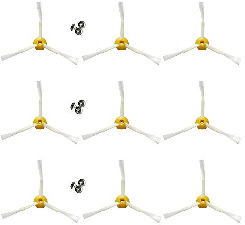 MIRTUX Kit de 9 Cepillos Laterales Compatible con Roomba serie 800 y 900 - Recambios para Roomba Serie 850, 860, 870, 880, 890, 960, 980... (Todos los Modelos) - Repuestos para Roomba