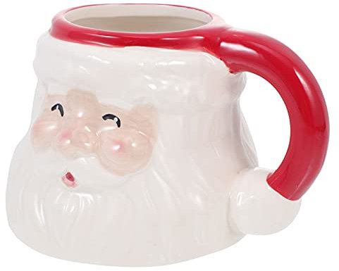 Angoily Keramik-wasserbecher Mit Weihnachtsmann-design Weihnachtsbecher Für Milch Oder Kaffee Geeignet Als Geschenk Für Familien Und Freunde