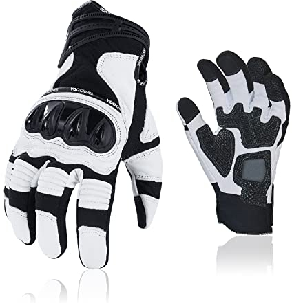 Vgo... 1Paar Motorradhandschuhe, Powersports Racing Handschuhe, Outdoor-Handschuhe, Anti-Schock, Knöchelschutz, Heavy-Duty, Full Finger Touchscreen (GA5179HL)