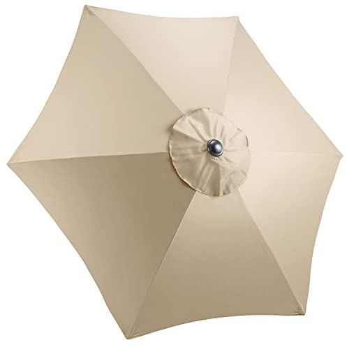 CHRISTOW Replacement Parasol Canopy, 2.4m, Taupe