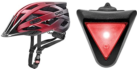 Uvex Unisex – Erwachsene, i-vo cc Fahrradhelm, red Black, 52-57 cm & Unisex - Erwachsene, Plug-in LED für i-vo/airwing/Finale junior Zubehör, one Size