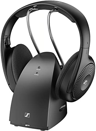 Sennheiser RS 120-W Cuffie wireless on-ear per ascolto TV cristallino con 3 modalità audio, design leggero, controllo del volume facile, portata 60 m, nero (rinnovato)