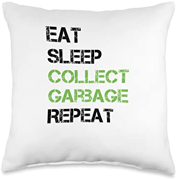 Garbage Truck Waste Collector Throw Pillow