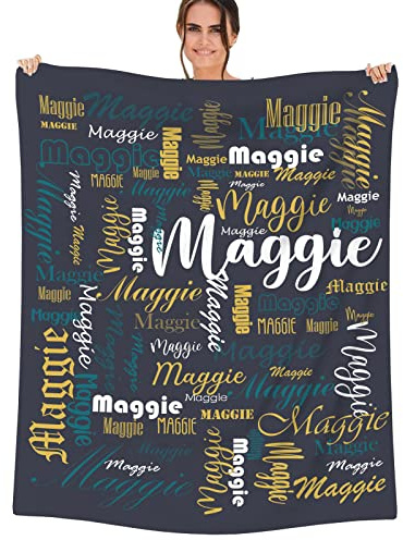 NIBESSER Personalisierte Decke mit Namen oder Wunschtext Kuscheldecke Kinder extra weiche softe Sofadecke/Wohndecke Personalisiert Geschenke für Geburtstag, Weihnachten