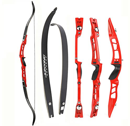 surwolf 66 Takedown Recurve båge 20~40LBS ILF Competition recurve båge set Vuxen Sportbåge Bågskytte träningsbåge Långbåge Jaktbåge (red, 32 lb)