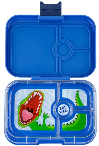 Yumbox Panino Contenitore per il pranzo Bento a tenuta stagna per bambini e adulti (Surf Blue Dino), 4 compartimenti, perfetto per il pranzo al sacco, compatto, 21 x 15 x 4 cm, porzioni sane,