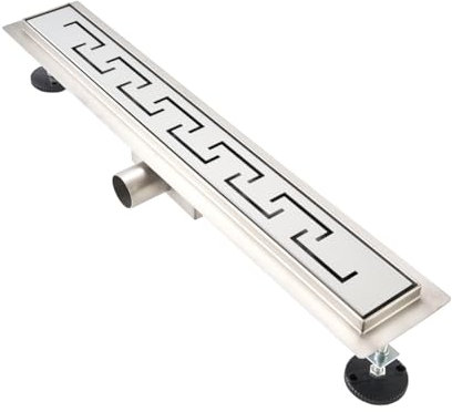 GY Bath Caniveau de Douche 60cm, Modèle C Caniveau Douche Italienne en Acier Inoxydable, Douche Italienne Complète avec Siphon et Filtre