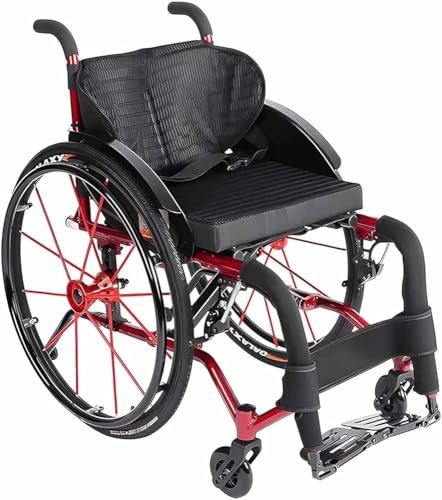 Rollstuhl, faltbar, leicht, aktiver Rollstuhl, kleiner Rollstuhl für Zuhause und draußen, extra schmale Rollstühle, ultraleichter Reiserollstuhl, 2,36 cm Sitzbreite (Größe: 40 cm Sitzbreite, Farbe: B)