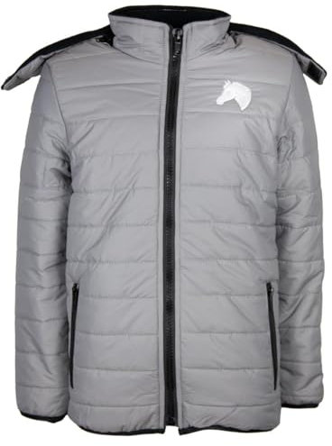 MS-Trachten Kinder Winter Reitjacke Steppjacke Winterjacke Moni Silber Grau (134-140)