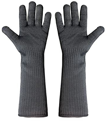 Gant Anti Coupure, Gant résistant aux coupures niveau 5 Protection fil d'acier sécurité boucher cuisine jardin travail pêche ménage gant appliquer à boucher viande couper huître décoquillage cuisine m